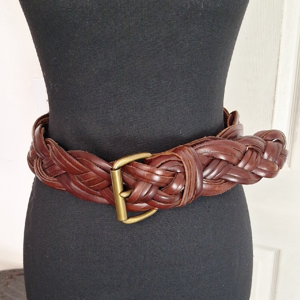 Limited London Women Size M Leather Braided Belt